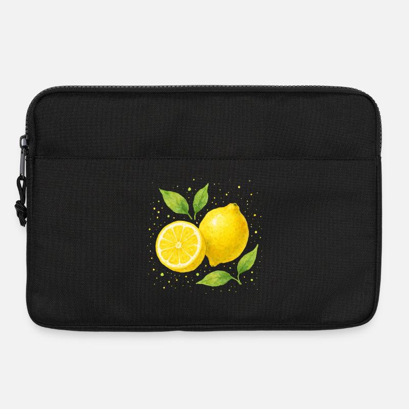 Zitronen - Laptoptasche 13" - Schwarz