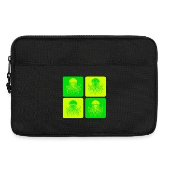 Jellyfish – Minimal Ocean Art - Laptop bag 13" - black - Front