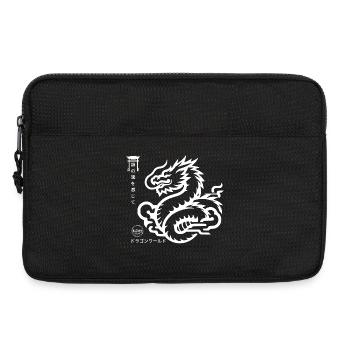 Dragon japonais avec écriture japonaise - Sacoche pour ordinateur portable 13 pouces - noir - Devant