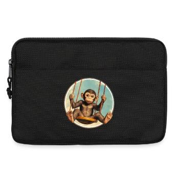 Affenschaukel – Locker bleiben! - Laptoptasche 13" - Schwarz - Vorne