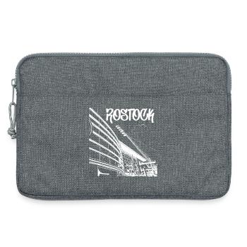 Rostock Skyline Stadionblick - Laptoptasche 13" - Grau meliert - Vorne