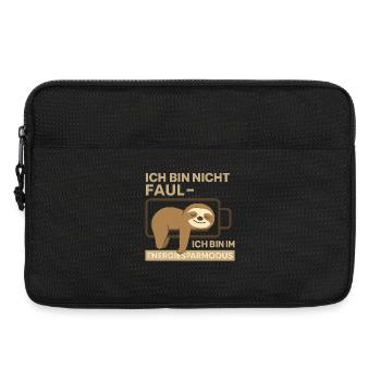 Fauler Akku Faultier Energiesparmodus - Laptoptasche 13" - Schwarz - Vorne
