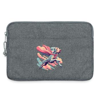 Super chien braque de Weimar Weimi Cape Cape cadeau - Sacoche pour ordinateur portable 13 pouces - gris chiné - Devant