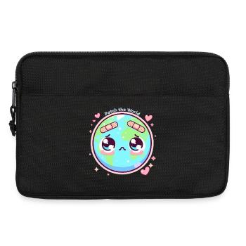Patch die Welt - Laptoptasche 13" - Schwarz - Vorne