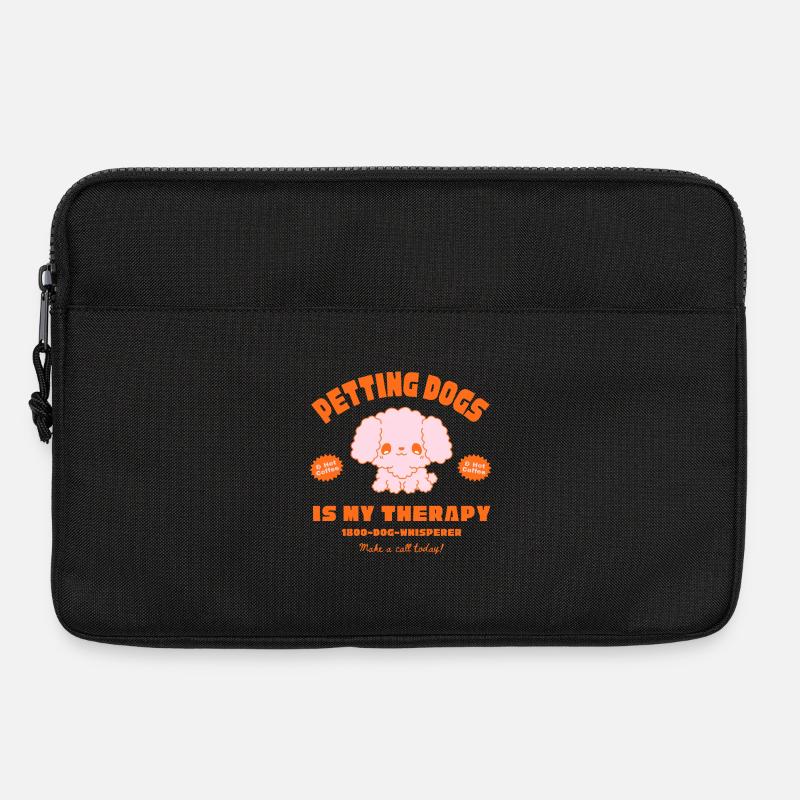 Hundetherapie mit Kaffee-Charme - Laptoptasche 13" - Schwarz
