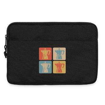 Retro Espresso Maker - Laptop bag 13" - black - Front