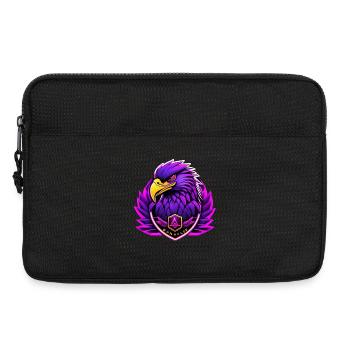 Futuristischer Adler mit Neonakzenten - Laptoptasche 13" - Schwarz - Vorne