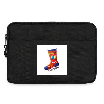 Chaussette Oole | Un design joyeux avec le sourire - Sacoche pour ordinateur portable 13 pouces - noir - Devant