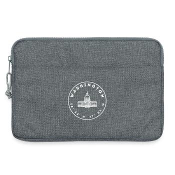 Washington DC mit Capitol und Koordinaten - Laptoptasche 13" - Grau meliert - Vorne