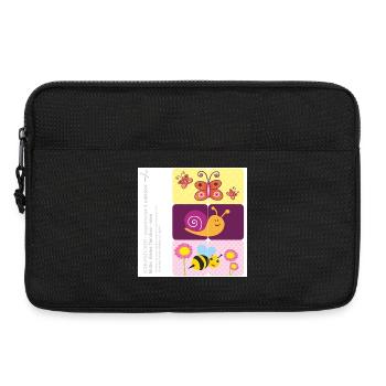 DIY - Shoe Stickers - Little Critters - Pink - Laptop bag 13" - black - Front