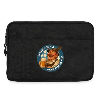 SCHEISS DA NIX DANN FEID DA NIX! - Laptoptasche 13" - Schwarz - Vorne