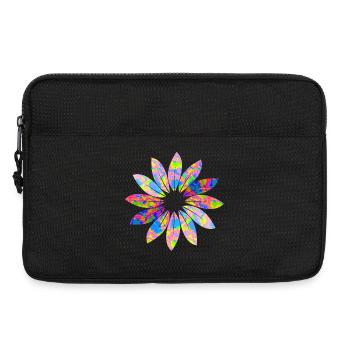 Flower Leaves Gradient - Laptop bag 13" - black - Front