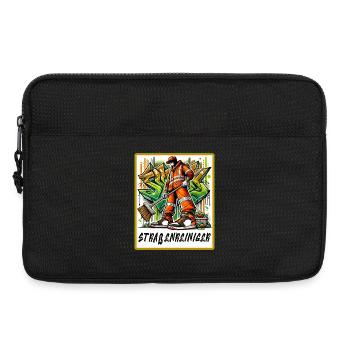 Nettoyeur de rues dans le style graffiti - Sacoche pour ordinateur portable 13 pouces - noir - Devant