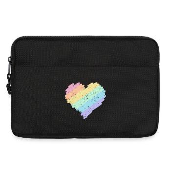 Rainbow Heart Pastel Colors Pride Month LGBTQ+ - Laptop bag 13" - black - Front