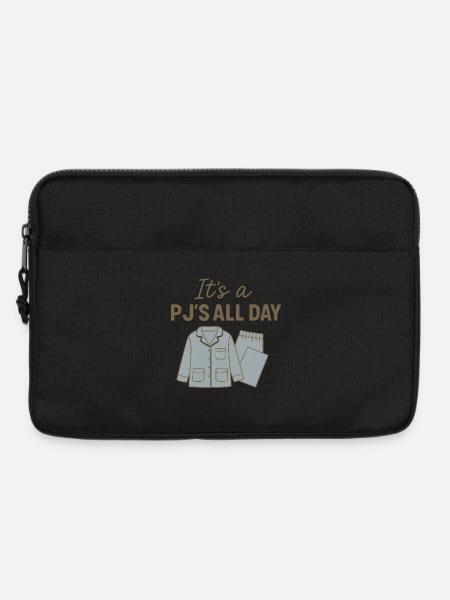 PJ'S All Day – Lazing around in your pyjamas - Laptop bag 13" - black