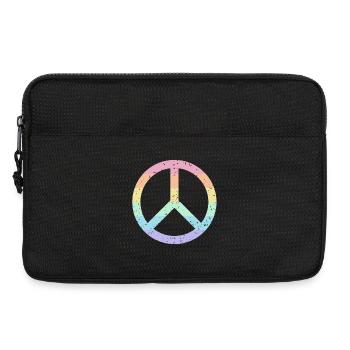 Regenbogen Friedenssymbol Pastell Pride LGBTQ+ Grunge - Laptoptasche 13" - Schwarz - Vorne