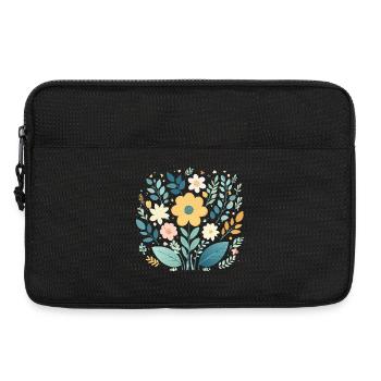 Sanfte pastellfarbene Blumenblüte - Boho Botanical - Laptoptasche 13" - Schwarz - Vorne