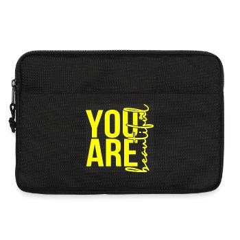 You Are Beautiful - Yellow - Laptoptasche 13" - Schwarz - Vorne