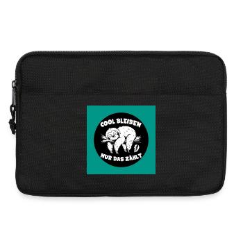 Cool bleiben immer mit der Ruhe lustiges Faultier - Laptoptasche 13" - Schwarz - Vorne
