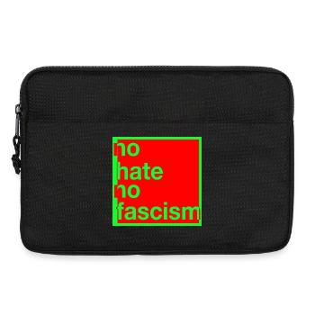Pas de haine, pas de fascisme - Sacoche pour ordinateur portable 13 pouces - noir - Devant