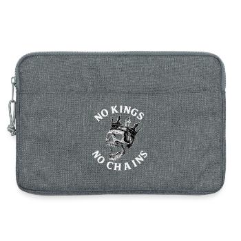 No Kings No Chains Skull - Laptoptasche 13" - Grau meliert - Vorne