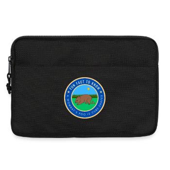 A wombat's poo is cube-shaped - Laptop bag 13" - black - Front