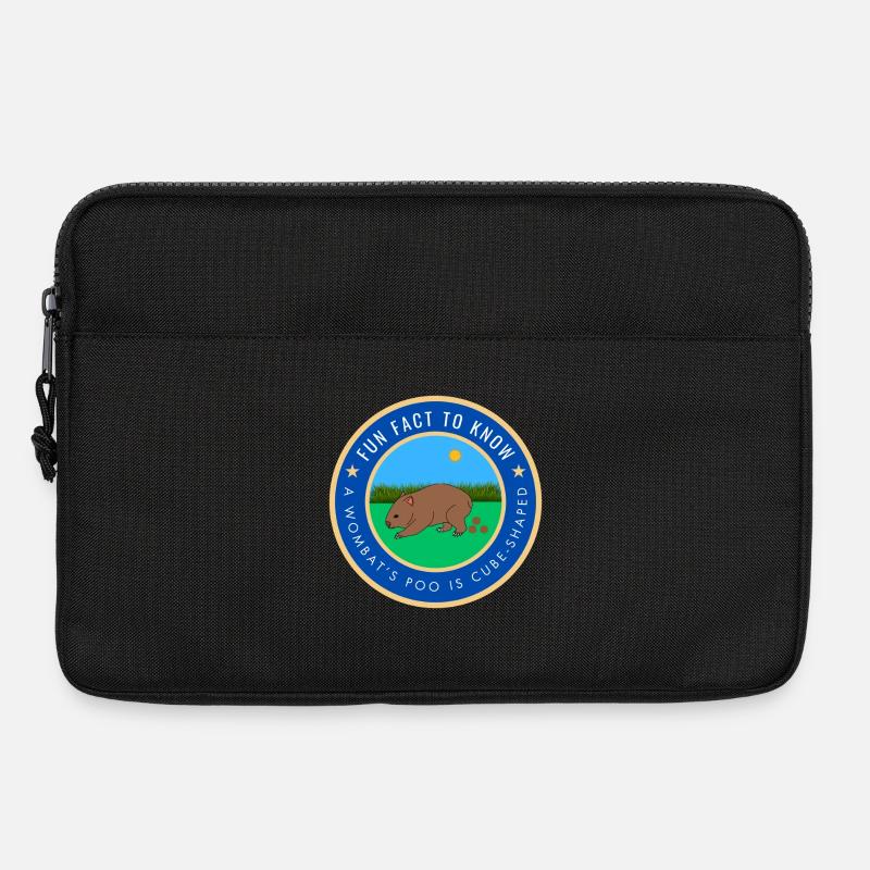 A wombat's poo is cube-shaped - Laptop bag 13" - black
