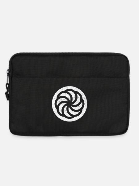 Armenisches Ewigkeitszeichen in einem weißen Kreis - Laptoptasche 13" - Schwarz