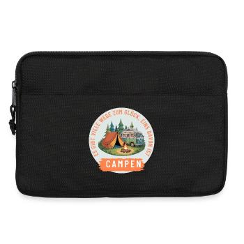 Es gibt viele Wege zum Glück - Campen! - Laptoptasche 13" - Schwarz - Vorne