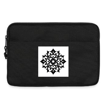 Detaillierte Schneeflocke mit Verzierung - Laptoptasche 13" - Schwarz - Vorne