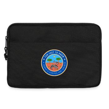 A zebra's stripes are unique - Laptop bag 13" - black - Front