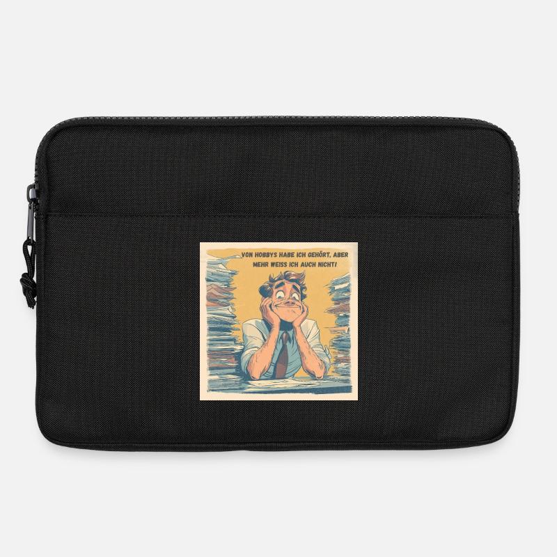 Im Hamsterrad mit Anzug - Laptoptasche 13" - Schwarz