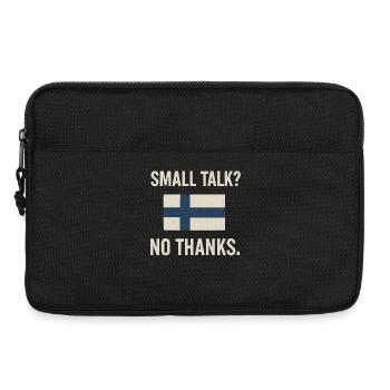 Finland Flag. Small talk - Laptop bag 13" - black - Front