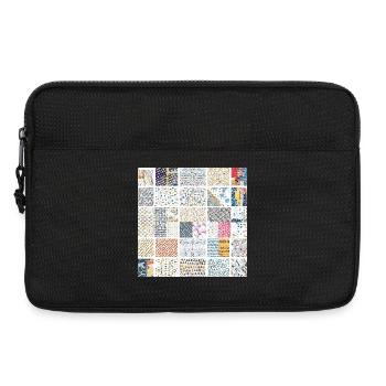 Abstrakte Mosaikmuster-Kunstsammlung - Laptoptasche 13" - Schwarz - Vorne