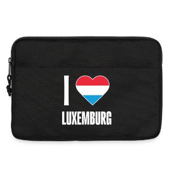 Drapeau du Coeur du Luxembourg - Sacoche pour ordinateur portable 13 pouces - noir - Devant