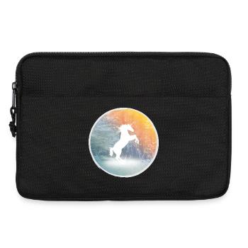 Licorne mystique dans la forêt enchantée - Sacoche pour ordinateur portable 13 pouces - noir - Devant