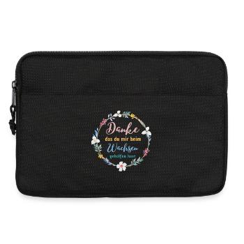Danke das du mir beim Wachsen geholfen hast! - Laptoptasche 13" - Schwarz - Vorne