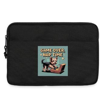 Dog and Console: Virtual Gameplay - Laptop bag 13" - black - Front