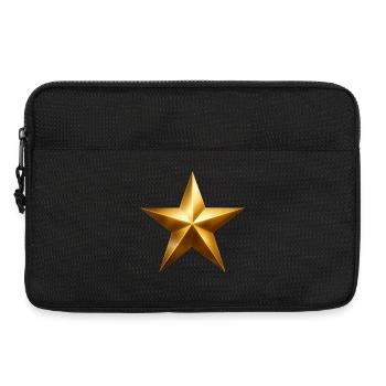 Accent étoile dorée - Sacoche pour ordinateur portable 13 pouces - noir - Devant
