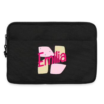 NAMENSGESCHENK TOCHTER MÄDCHEN EMILIA - Laptoptasche 13" - Schwarz - Vorne
