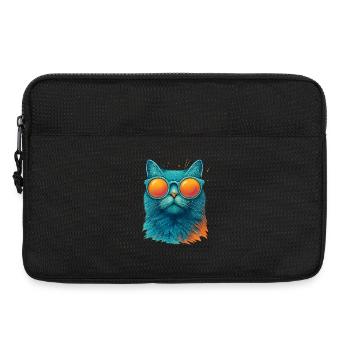 Cool Cat in Sunglasses - Laptop bag 13" - black - Front