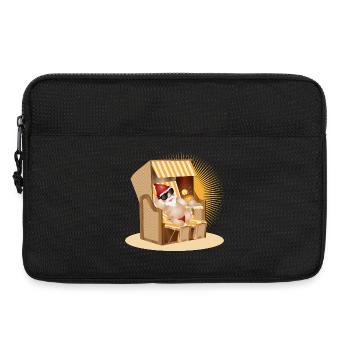 Cooler Gartenzwerg am Strand - Laptoptasche 13" - Schwarz - Vorne
