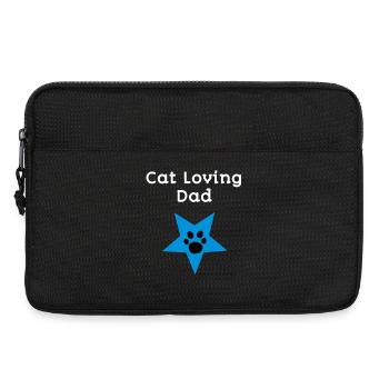 Cat loving Dad - Laptoptasche 13" - Schwarz - Vorne