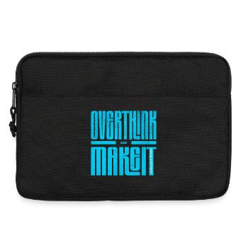 Overthink and Make It – Motivational Shirt - Laptoptasche 13" - Schwarz - Vorne