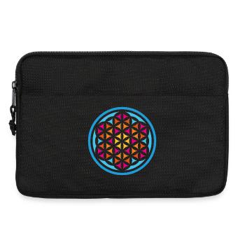 Fleur de Vie Mandala Yoga Inde Méditation - Sacoche pour ordinateur portable 13 pouces - noir - Devant