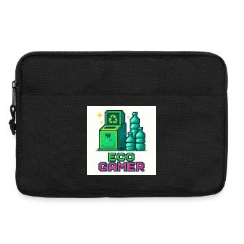 Pixel Eco Gamer Design - Laptoptasche 13" - Schwarz - Vorne