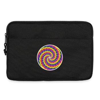 Colored Spiral Art Design - Laptop bag 13" - black - Front