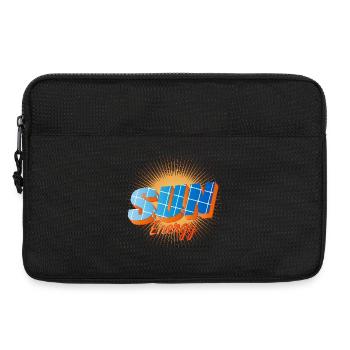 Typographie avec des cellules solaires et un soleil éclatant - Sacoche pour ordinateur portable 13 pouces - noir - Devant