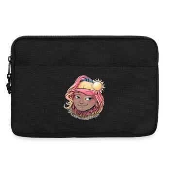 Sonnenverwöhntes Boho-Mädchen Illustration - Laptoptasche 13" - Schwarz - Vorne