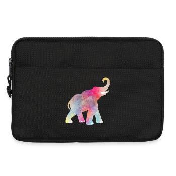 Yoga Holi Festival India Elephant colorful om - Laptop bag 13" - black - Front